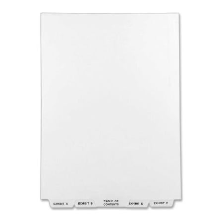 Avery Dennison Avery Bottom Tab Legal Exhibit Divider, Printed A to Z, 8.5"x11", 26 Tabs, White/White 11376